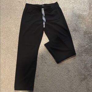 Figs Black Joggers with Elastic Waistband and Relaxed Fit